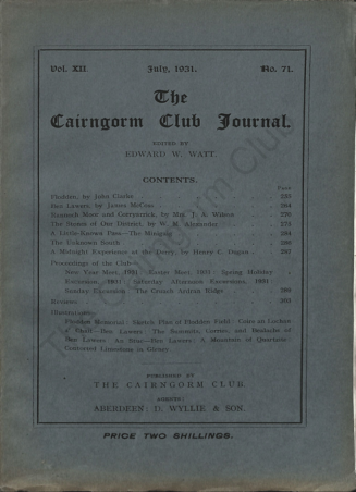 The Cairngorm Club Journal No 71 cover